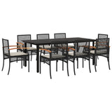 Garden Dining Set Black, Cream White 3213609