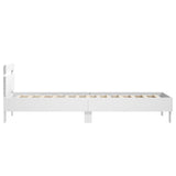 Bed Frame without Mattress with LED Lights White 90x200 cm 838715