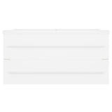 Sink Cabinet with Built-in Basin White Engineered Wood 3099068