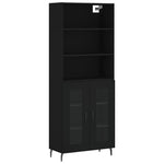 Highboard Black 69.5x34x180 cm Engineered Wood 3189334