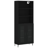 Highboard Black 69.5x34x180 cm Engineered Wood 3189334