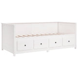 Day Bed without Mattress White 90x190 cm Single Solid Wood Pine 820912