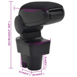 Car Armrest Black 12x36x cm ABS 154670