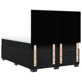 Box Spring Bed with Mattress Black 140x190 cm Velvet 3290908