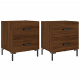 Bedside Cabinets 2 pcs Brown Oak 40x35x47.5 cm Engineered Wood 827323