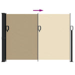 ZNTS Retractable Side Awning Beige 140x500 cm 4004420