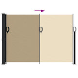 ZNTS Retractable Side Awning Beige 140x500 cm 4004420