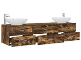 Bathroom Furniture Set 3 pcs Smoked Oak 49.5 x 44.5 x 65 cm 3405895