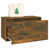 Hall Bench Smoked Oak Engineered Wood 80 cm Entryway Bench 816047