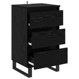 Sideboard with Drawer Black oak Engineered wood 881716