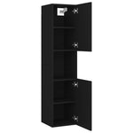 Bathroom Cabinet Black 30x30x130 cm Engineered Wood 804998