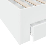 Bed Frame White Engineered wood, Plywood Super King Bed Frame 3280363