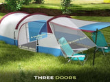 Camping Tent, Large Tunnel Tent with Bedroom and Living Area, 2000mm Waterproof, Portable with Bag T3398P349051