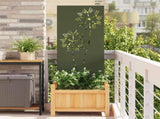 Garden Privacy Screen Olive green 50 x 140 cm Cold-rolled steel 876283
