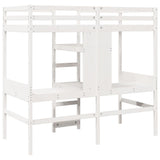 Loft Bed Frame without Mattress White 80x200cm Solid Wood Pine 3308545