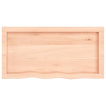 ZNTS Wall Shelf 80x40x cm Untreated Solid Wood Oak 363547