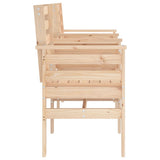 Garden Bench with Table 2-Seater Solid Wood Pine 825156