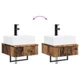 Wall-Mounted Wash Basin Old Wood 40 x 41 x 39 cm 890206