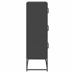 ZNTS Highboard Black 68x39x123 cm Steel 853350