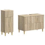 2 Piece Bathroom Cabinet Set ARNHEM Sonoma Oak Engineered Wood 3417686