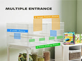 Bird Cage with Divider, 4 Wooden Perches, Slide Out Tray, 4 Feeders, for Budgie, Lovebird, Canary, T3398P376233