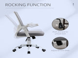 Mesh Office Chair with Flip-up Armrest, Swivel Computer Chair with Lumbar Support, Adjustable T3398P344645