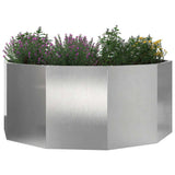 Planter Silver 120 x 120 x 50 cm Stainless Steel 883749