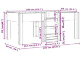 Bunk Bed for Kids Black Oak 80 x 200 cm Engineered wood 3410484