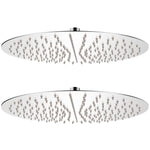 Rain Shower Head 2 pcs Stainless Steel Ø 40 cm 275937