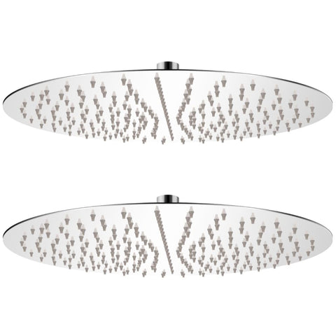 Rain Shower Head 2 pcs Stainless Steel Ø 40 cm 275937