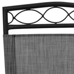 Folding Garden Chairs 4 pcs Melange Grey Steel and Textilene 3157293
