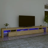 TV Cabinet with LED Lights Sonoma Oak 290x36.5x40 cm 3152804