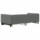 Daybed with Trundle&Drawers without Mattress Dark Grey 90x190 cm Single 3196652