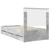 Bed Frame with Drawer Concrete Grey 100 x 200 cm Engineer Wood 3409492