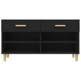 Shoe Cabinet Black 102x35x55 cm Engineered Wood 812817