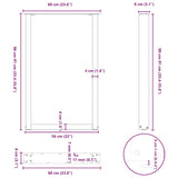 Bar Table Legs U-Shaped 2 pcs Anthracite 60x cm Steel 4013226