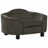 Dog Sofa Dark Grey 67x47x36 cm Plush 171087