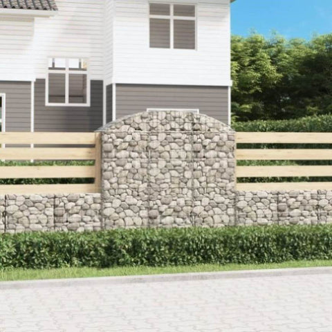 Arched Gabion Basket 150x50x140/160 cm Galvanised Iron 153457