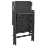 5 Piece Garden Dining Set Black 3060048