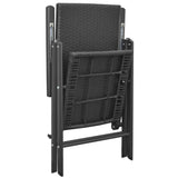 5 Piece Garden Dining Set Black 3060048