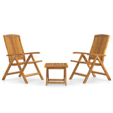 ZNTS 3 Piece Garden Lounge Set Solid Wood Teak 3187811