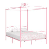 Bed Frame Pink Metal Super King Decorative Inlays Bed Frame 284491