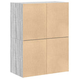 Cabinets with 2 Drawers 2 pcs Grey Sonoma 60x31x40 cm Engineered Wood 858832