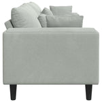 Velvet Sofa with Cushion Light Grey 208 cm Velvet 3335153