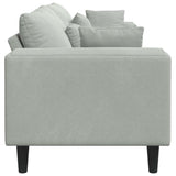 Velvet Sofa with Cushion Light Grey 208 cm Velvet 3335153