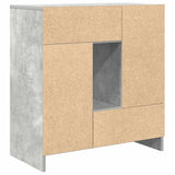 Sideboard with Drawers and Doors Concrete Grey 70.5x34x74.5 cm 861844