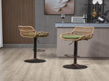 GOMYWAY 2 PCS Modern Swivel Bar Stools, Height Adjustable wicker furniture Bar Chairs with Cushion & W2678P388752