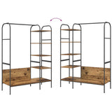 Clothes Rack with Shelf Brown 120 x 44 x 160 cm Engineered Wood 868449