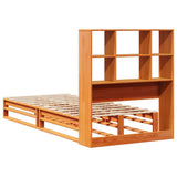 Bookcase Bed without Mattress Wax Brown 100x200 cm Solid Wood 3323916