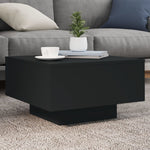 ZNTS Coffee Table with LED Lights Black 55x55x31 cm 836575